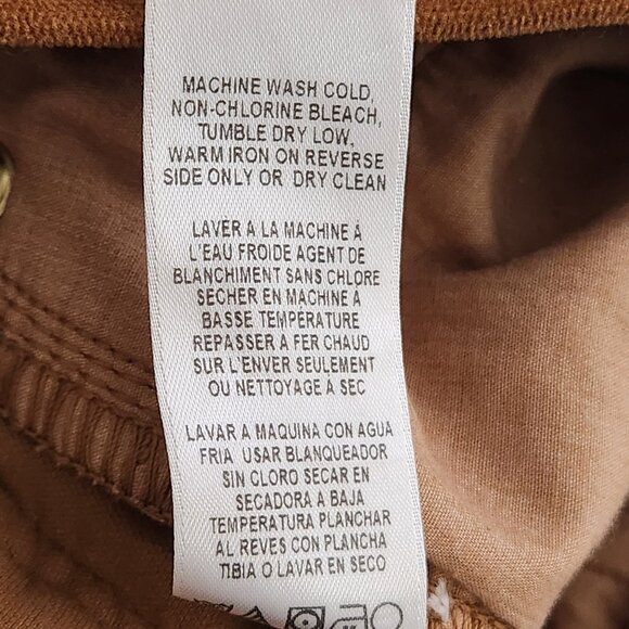 Frame Le Crop Mini Boot Cotton Blend Velvet kick-Flare Pants Size 26 Brown - Picture 7 of 8